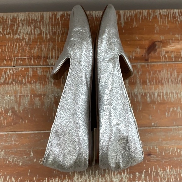 J Crew silver metallic loafer flats - Picture 8 of 11